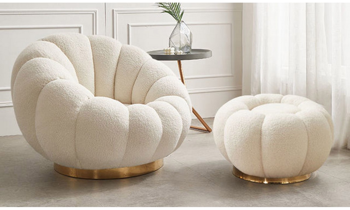 Daisy Berjer puf Gold Daisy Berjer puf Gold