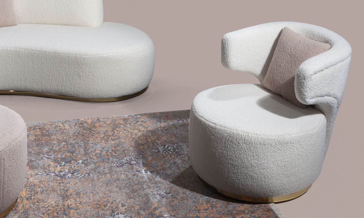 Monza Köşe Koltuk BERJER & PUF Beyaz Monza Köşe Koltuk BERJER & PUF Beyaz